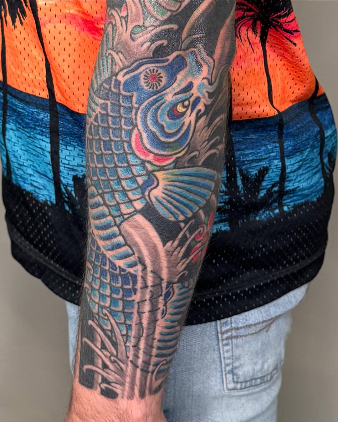 Tattoo by @doms.art.kc — japanese_irezumi, black_and_grey