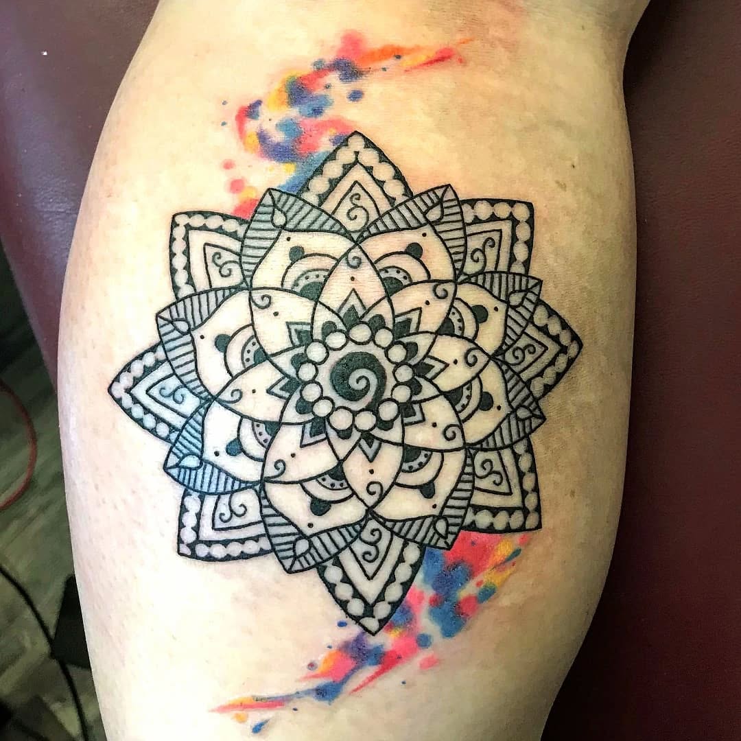 Tattoo by @franklinstein99 — geometric, watercolor