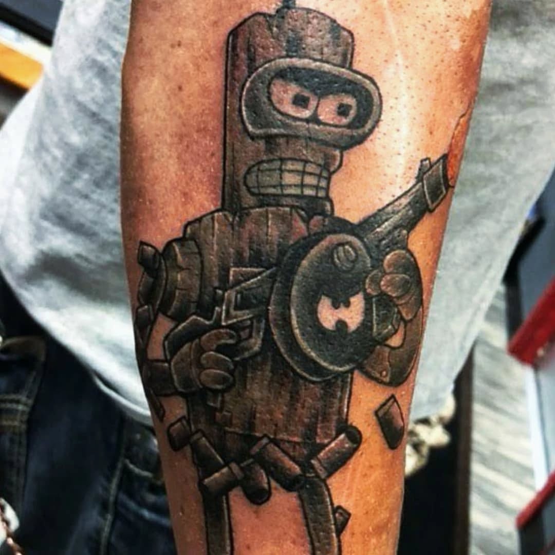 Tattoo by @franklinstein99 — new_school, black_and_grey