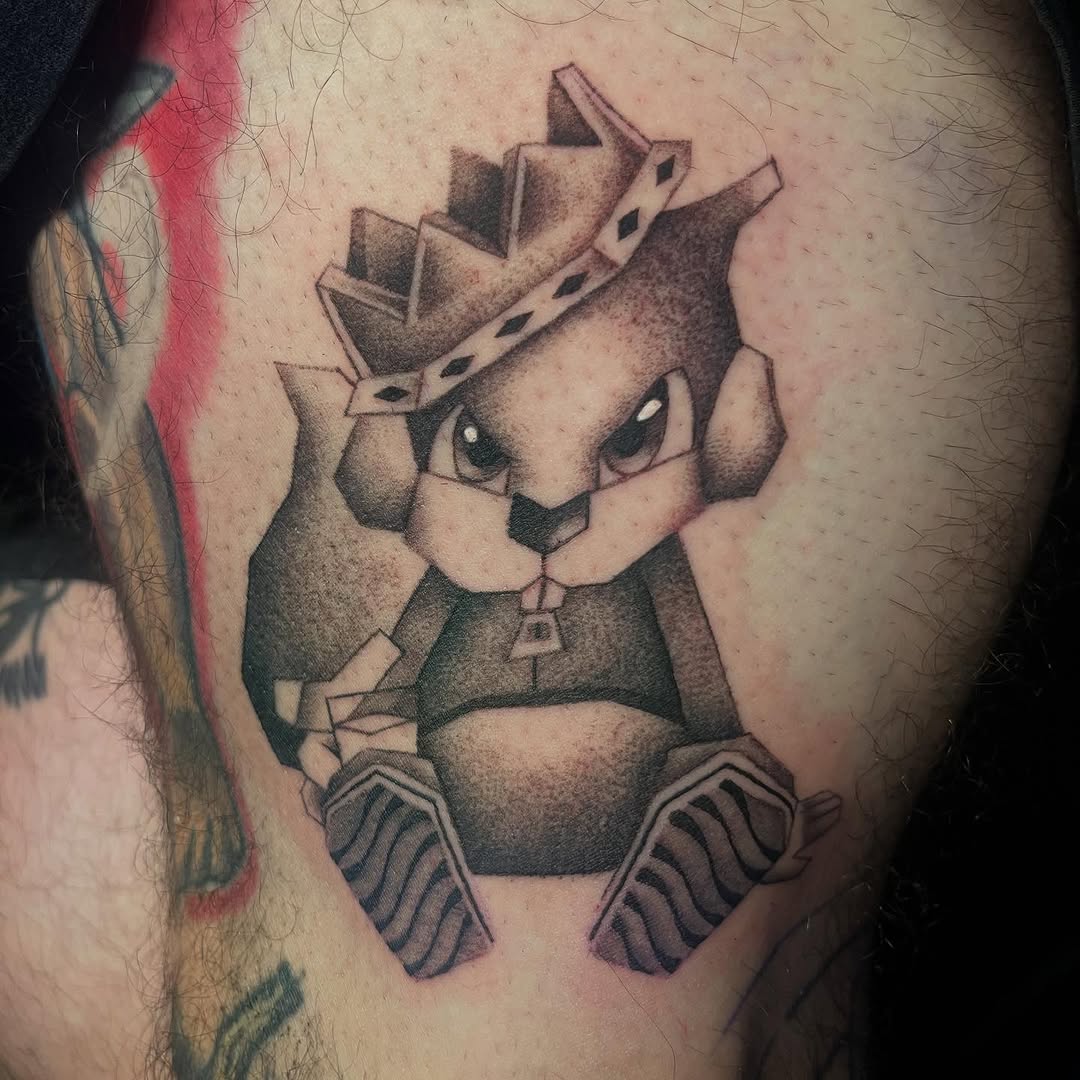 Tattoo by @vapidstar — black_and_grey, realism