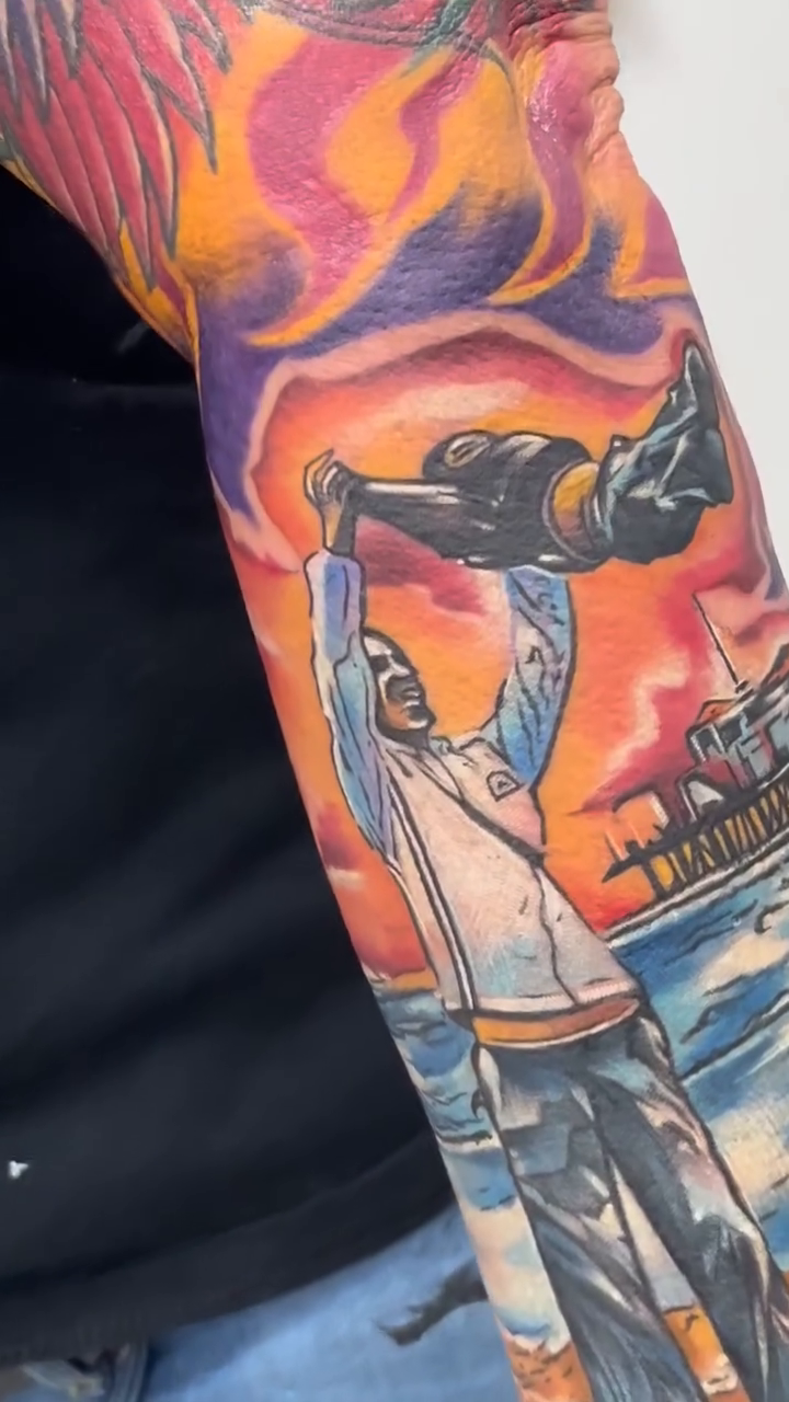 Tattoo by @sleepytattoo13 — illustrative, new_school
