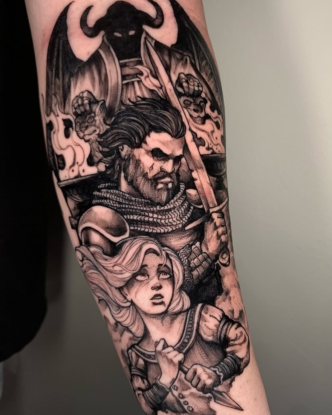 Tattoo by @dylansmith_ink — black_and_grey