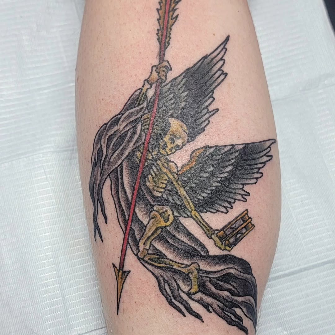 Tattoo by @painforsaletattooing_ — american_traditional, black_and_grey