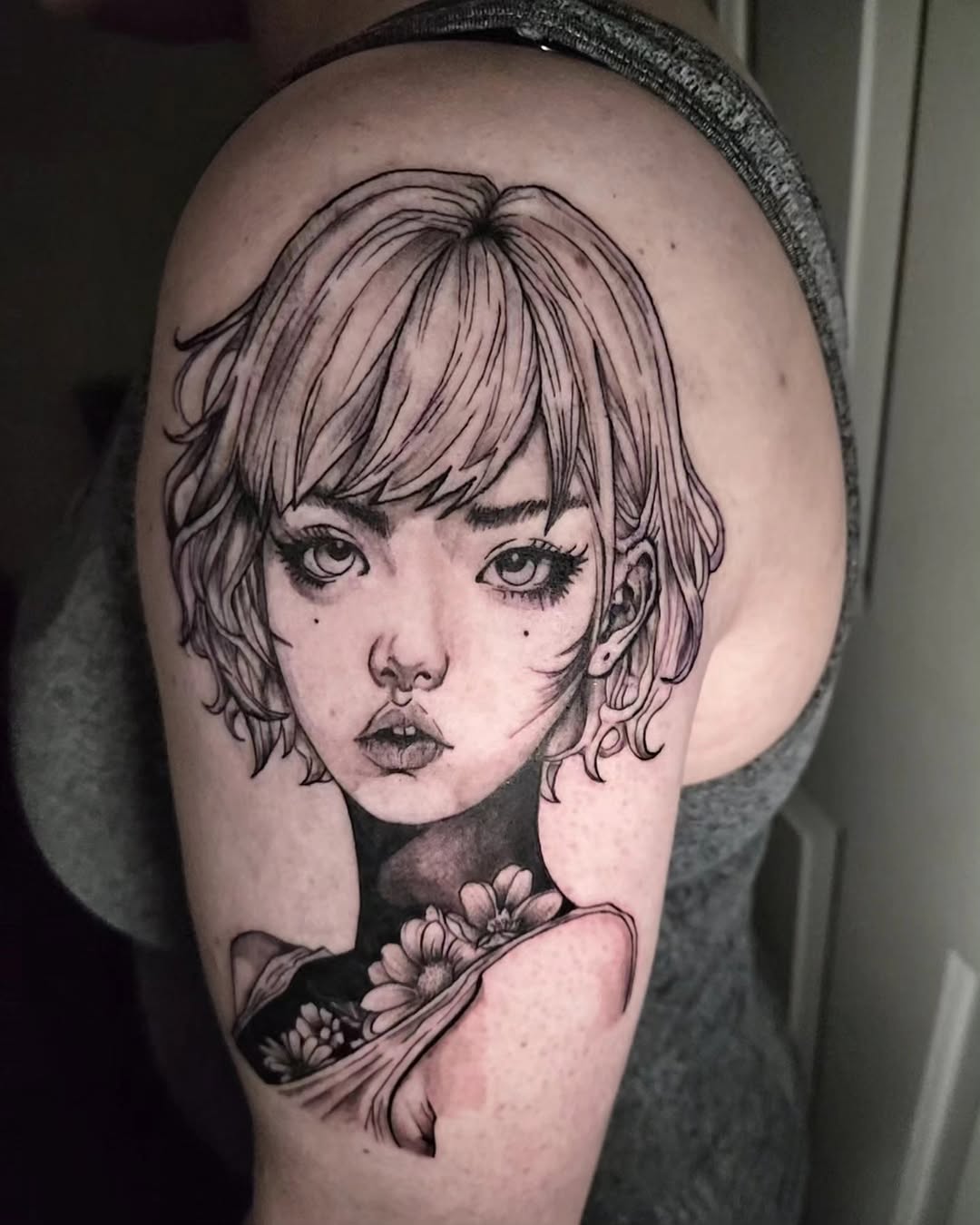 Tattoo by @242_ink — fine_line, black_and_grey