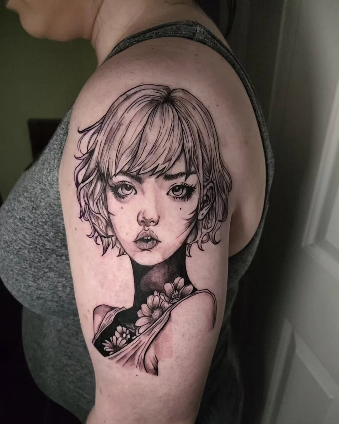 Tattoo by @242_ink — fine_line, black_and_grey
