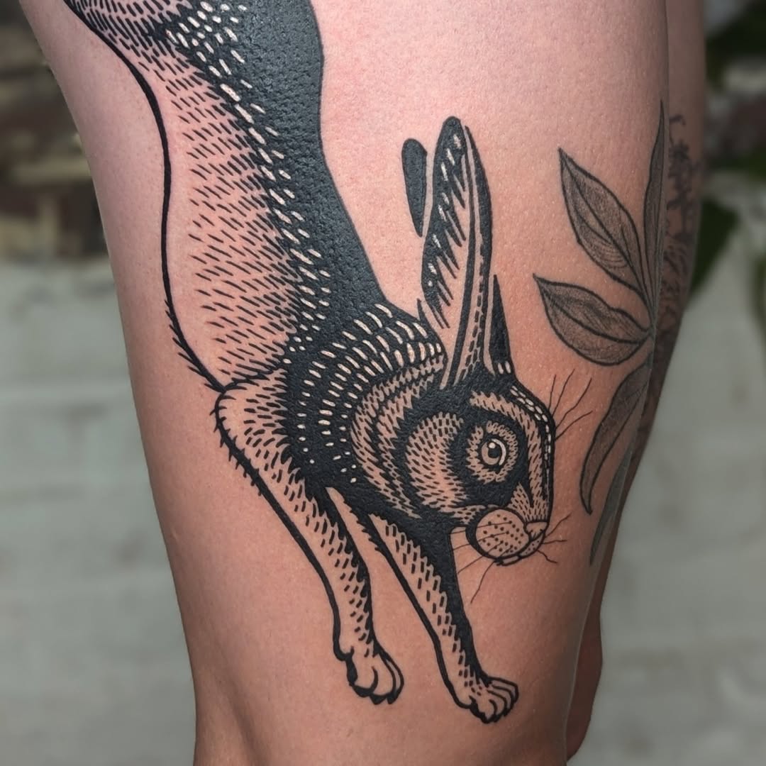 Tattoo by @elistudertattoo — illustrative, blackwork