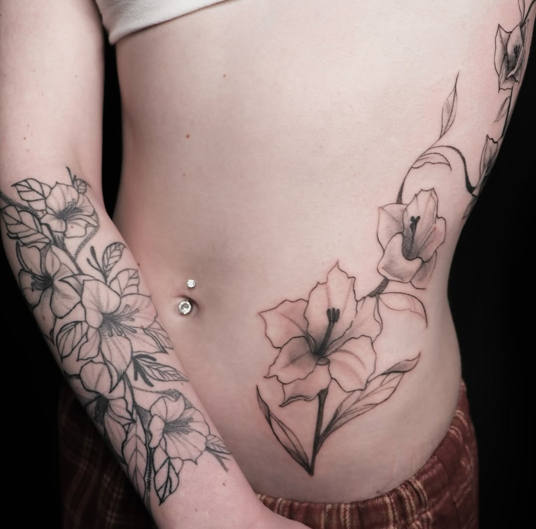 Tattoo by @love222tattoo — illustrative, black_and_grey
