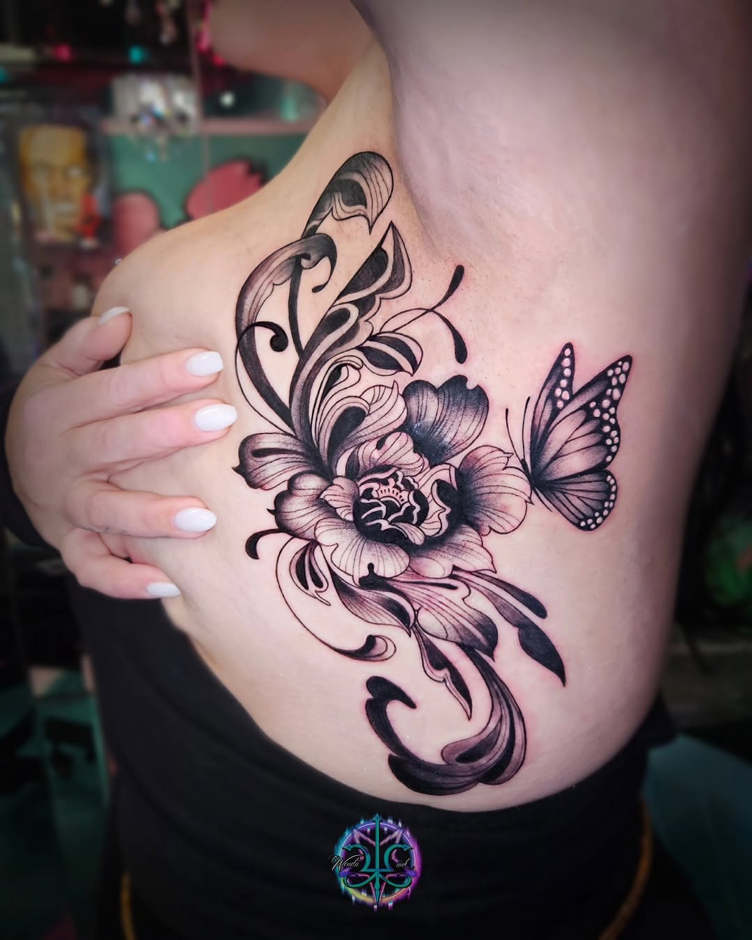 Tattoo by @wendii_iink — black_and_grey, ornamental