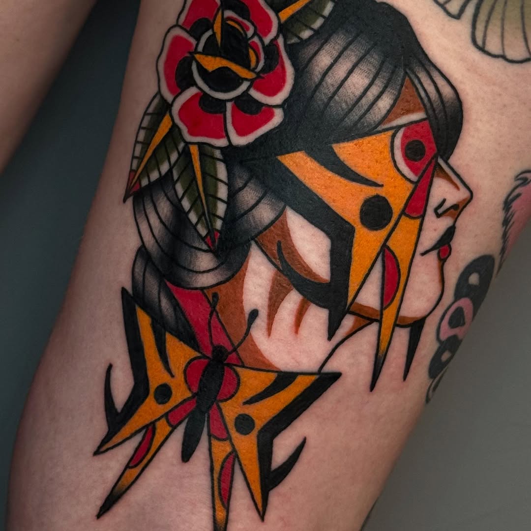 Tattoo by @b_hanika_ — american_traditional, neo_traditional