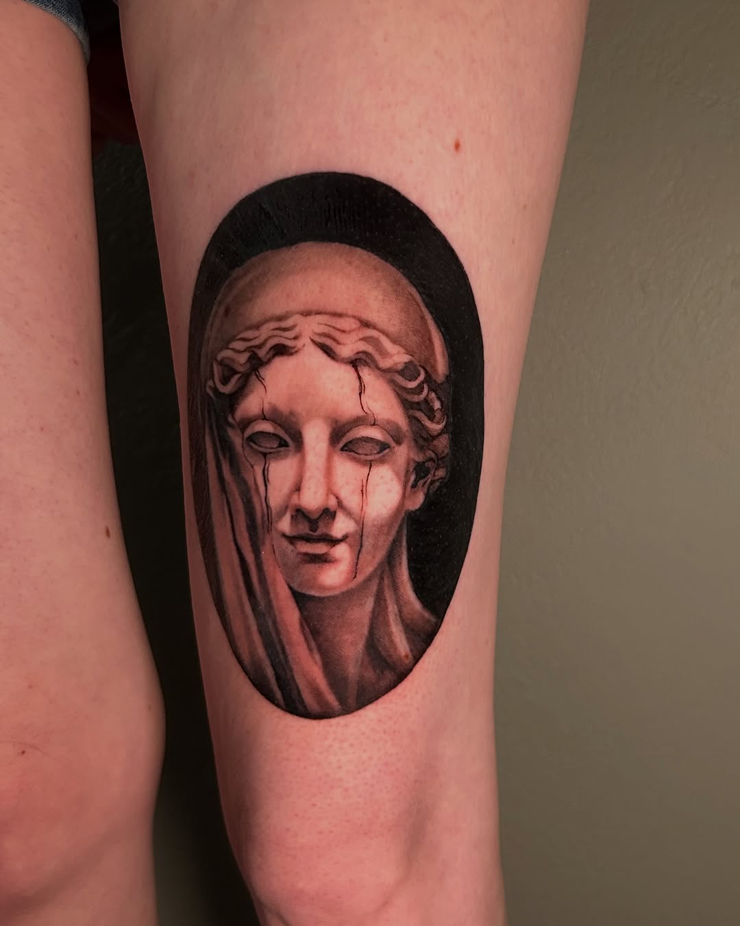 Tattoo by @hawkstattoo_ โ realism, black_and_grey