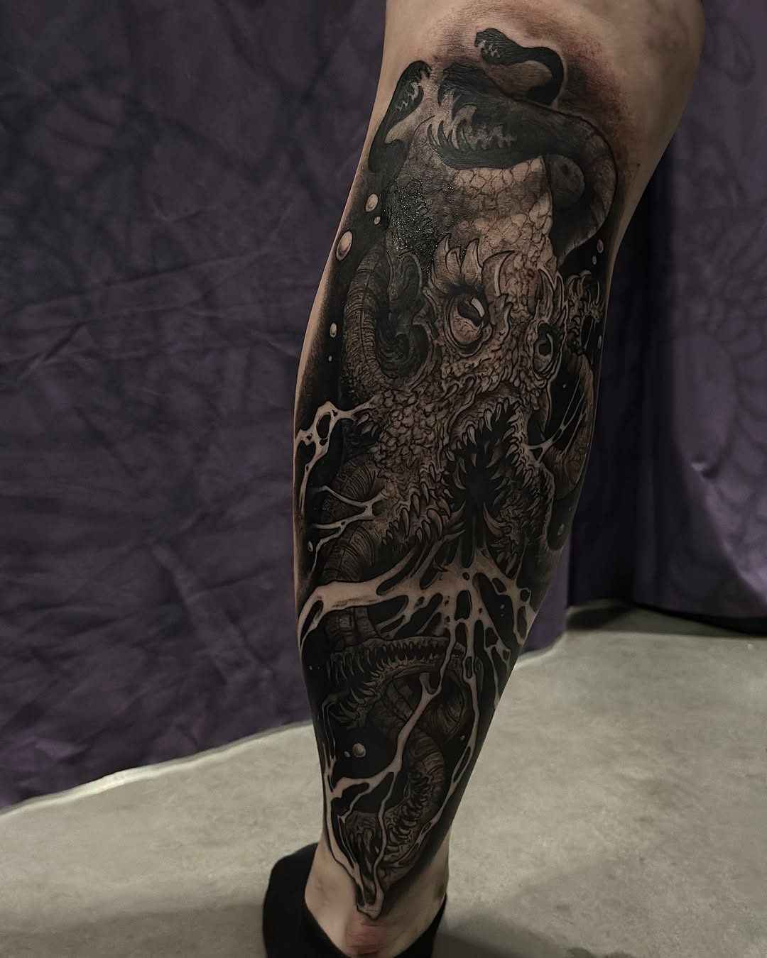 Tattoo by @carnivorousfx — black_and_grey, realism