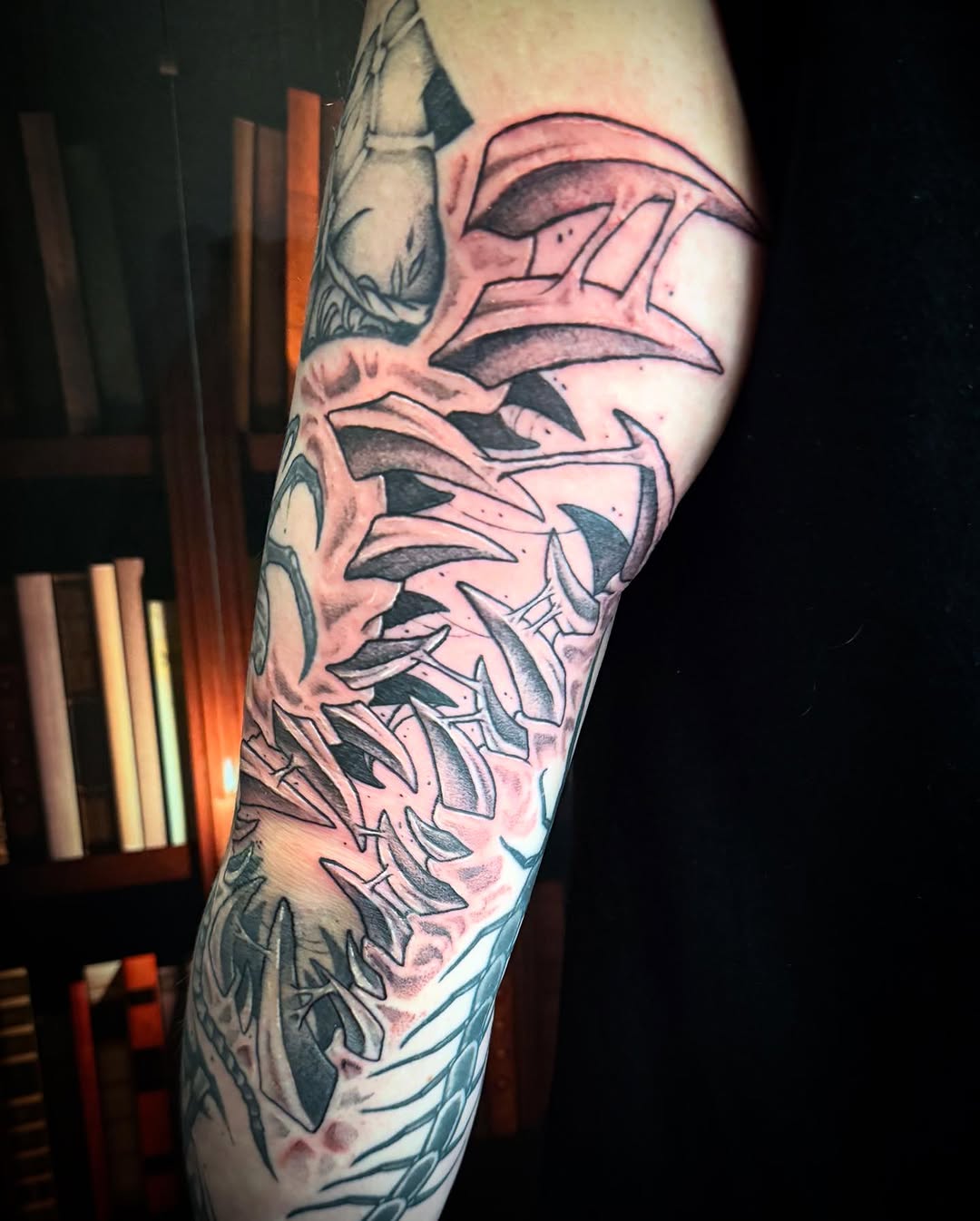 Tattoo by @bennwho_tattoo โ black_and_grey, trash_polka