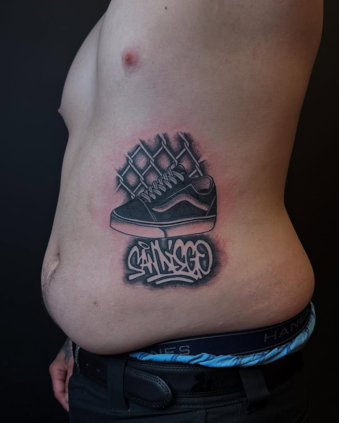 Tattoo by @duffsart — black_and_grey, lettering_script