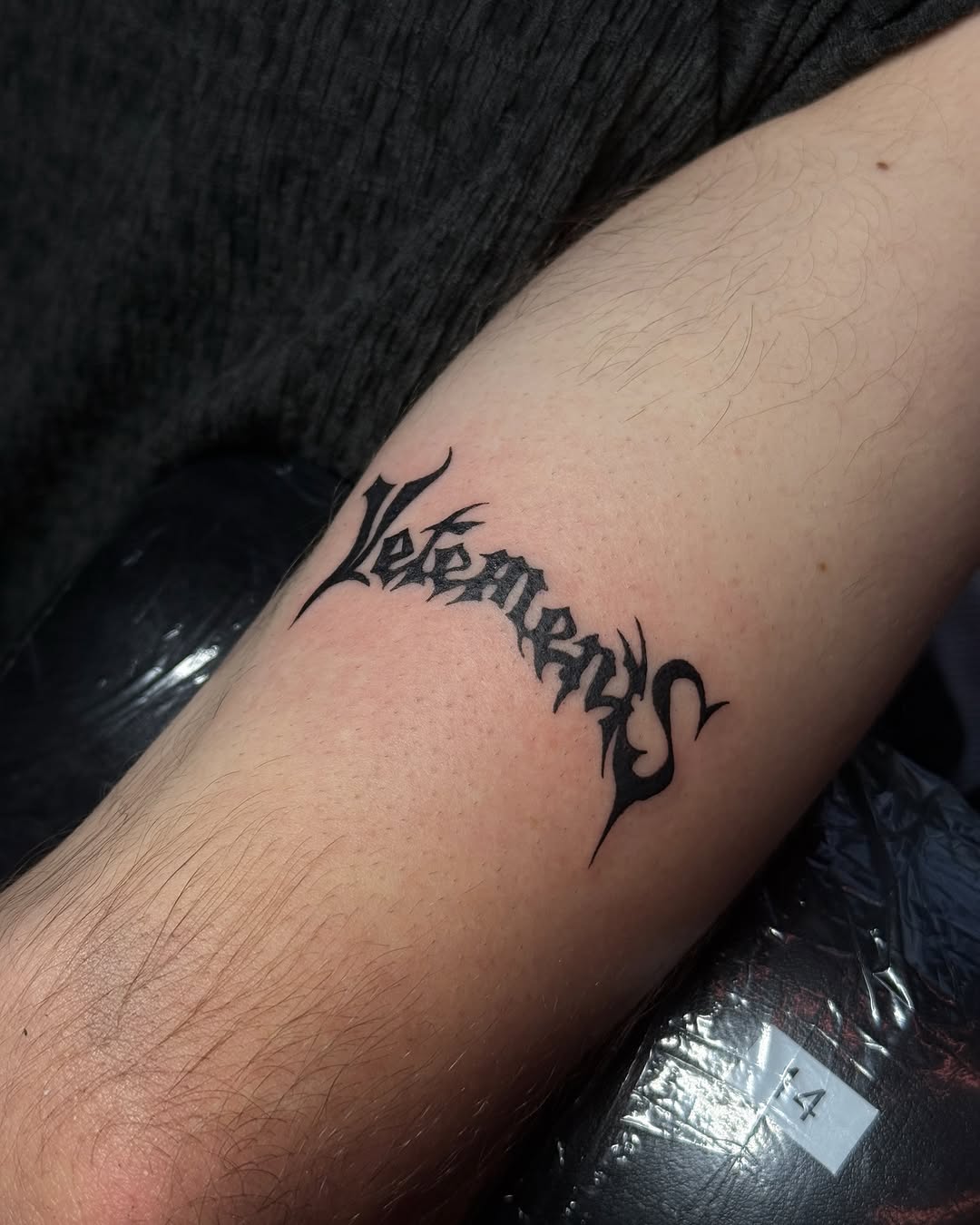Tattoo by @henkotattooart — lettering_script