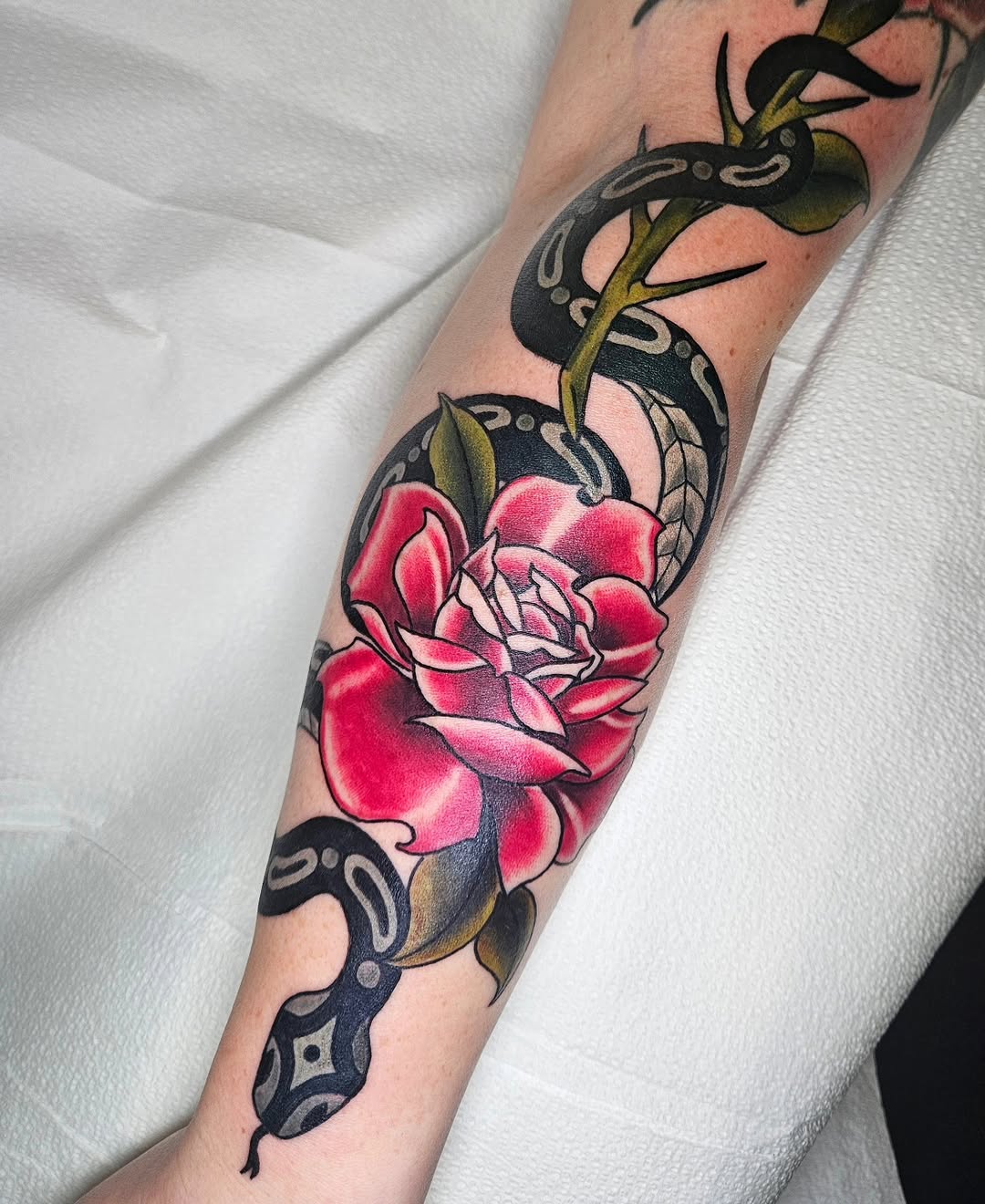 Tattoo by @ginnytattoo — american_traditional, neo_traditional