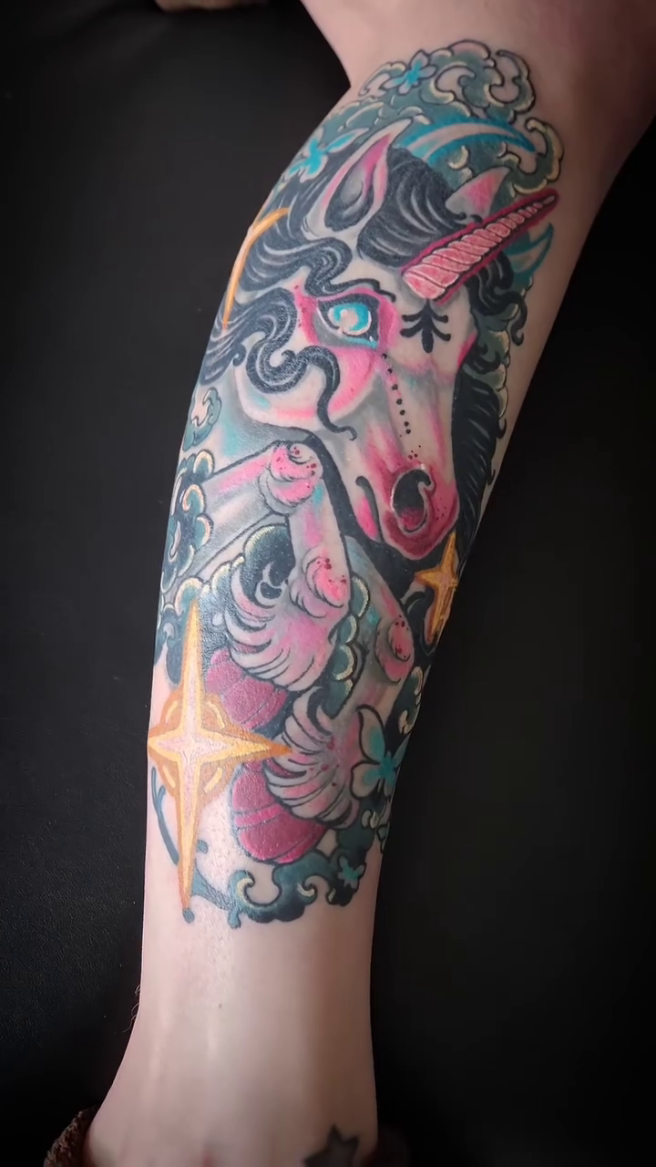 Tattoo by @catharticxchaostattoo โ neo_traditional, illustrative