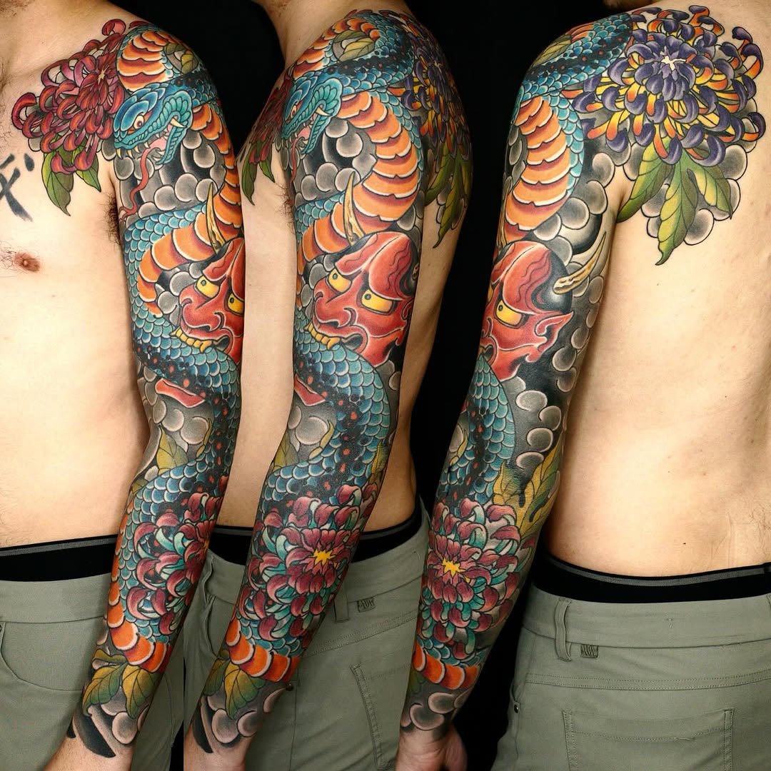 Tattoo by @mikeatidwell — japanese_irezumi, neo_traditional