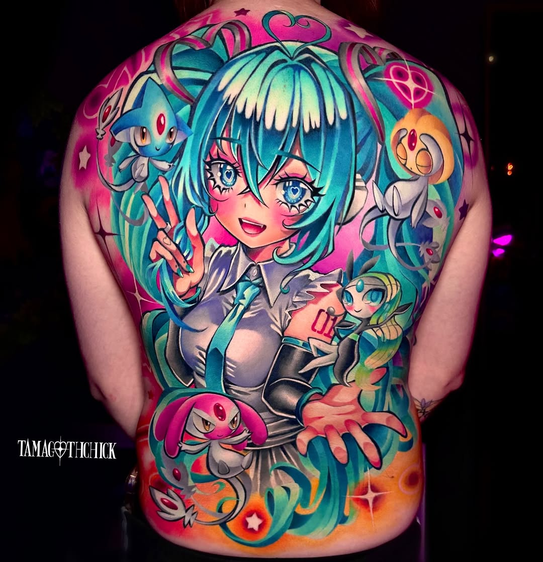 Tattoo by @tamagothchick β anime, new_school