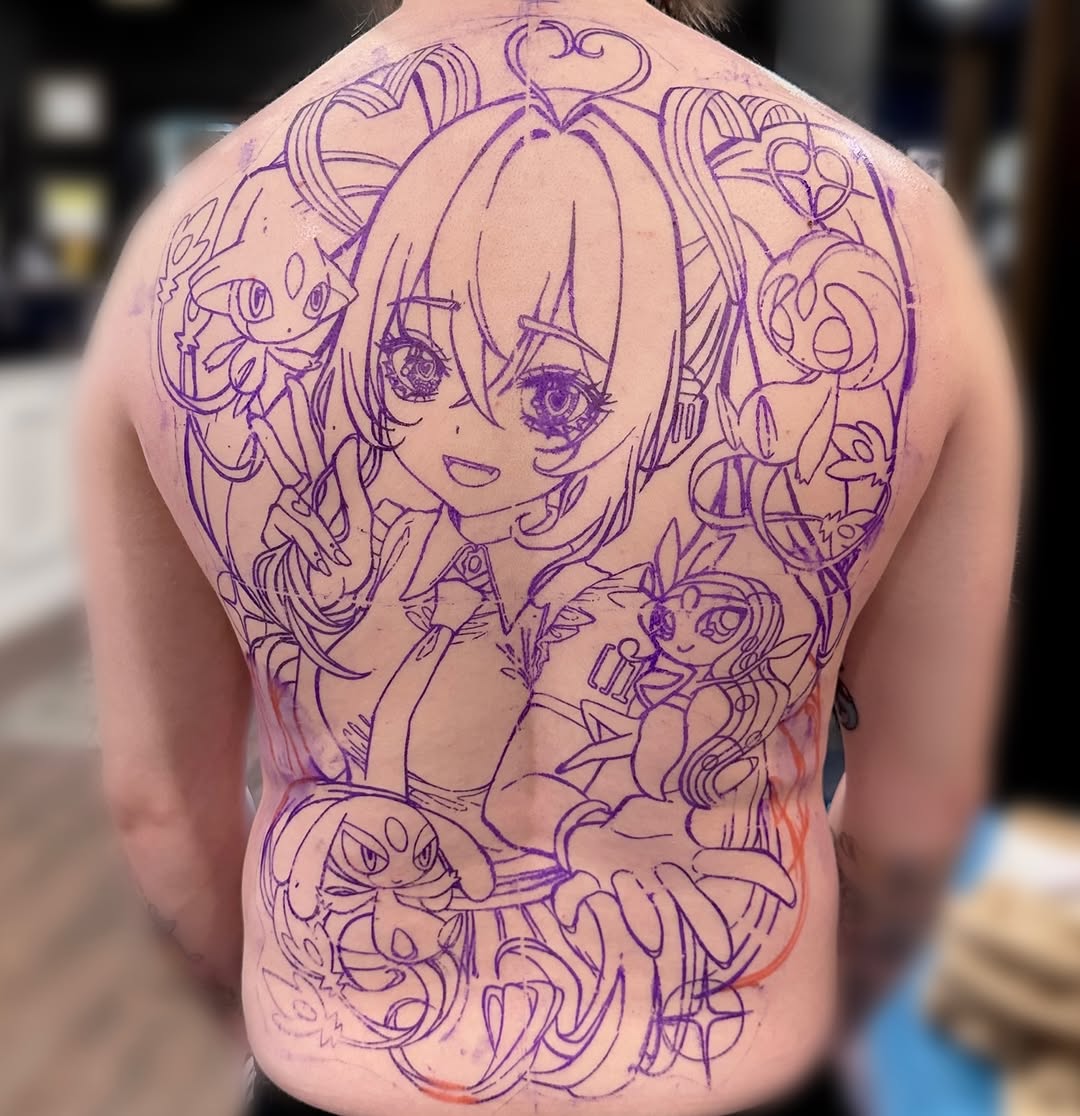 Tattoo by @tamagothchick β anime