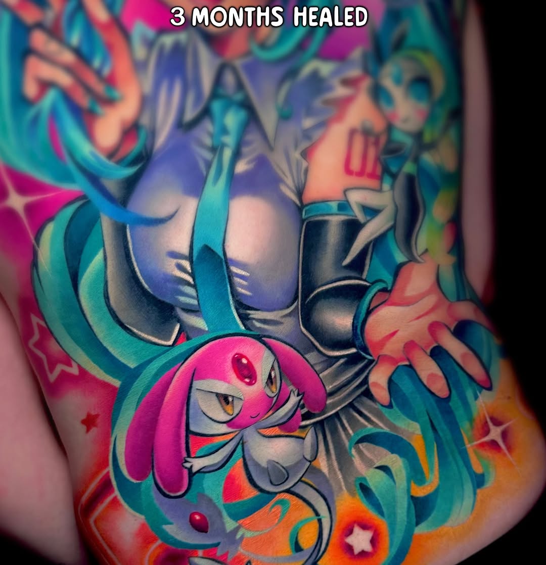 Tattoo by @tamagothchick β new_school, anime