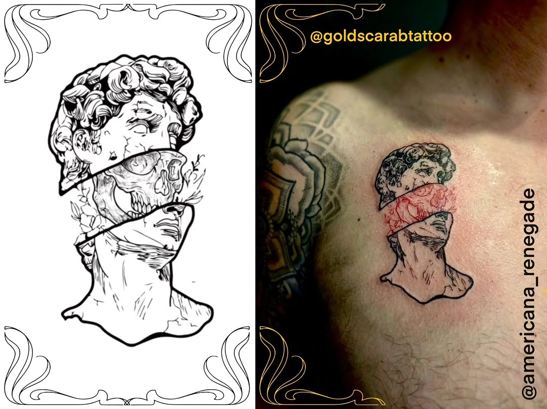 Tattoo by @americana_renegade — black_and_grey
