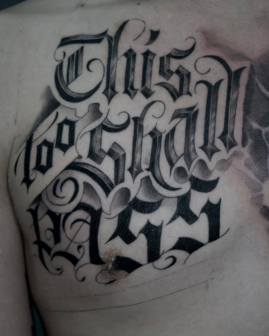 Tattoo by @romyrodz — lettering_script, blackwork