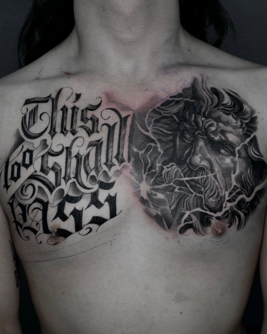 Tattoo by @romyrodz — lettering_script, black_and_grey
