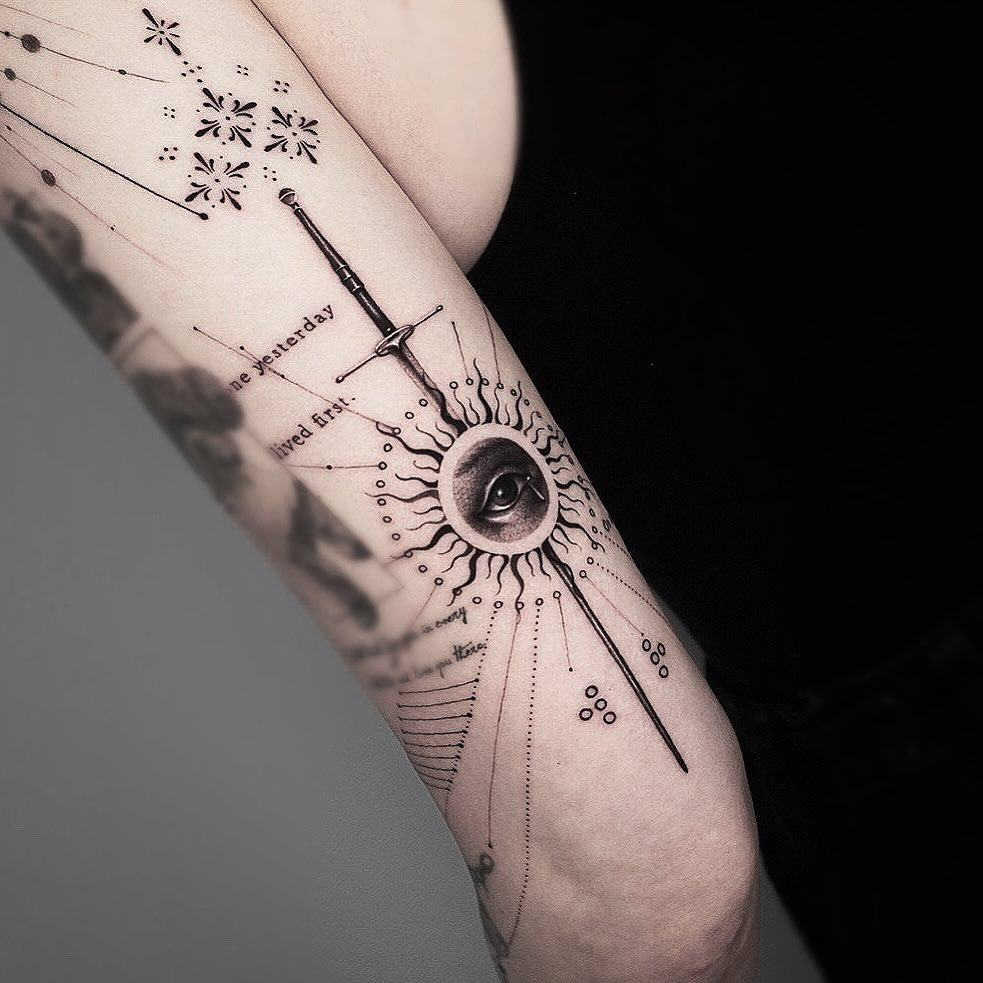 Tattoo by @ji.min.tt — fine_line, black_and_grey