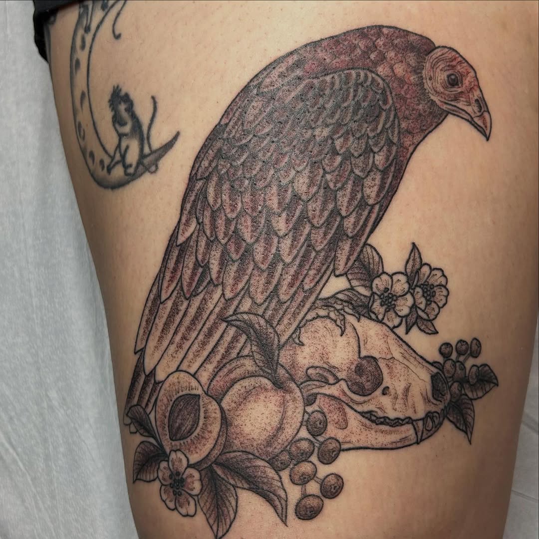 Tattoo by @inkslingingtattoo โ black_and_grey, dotwork