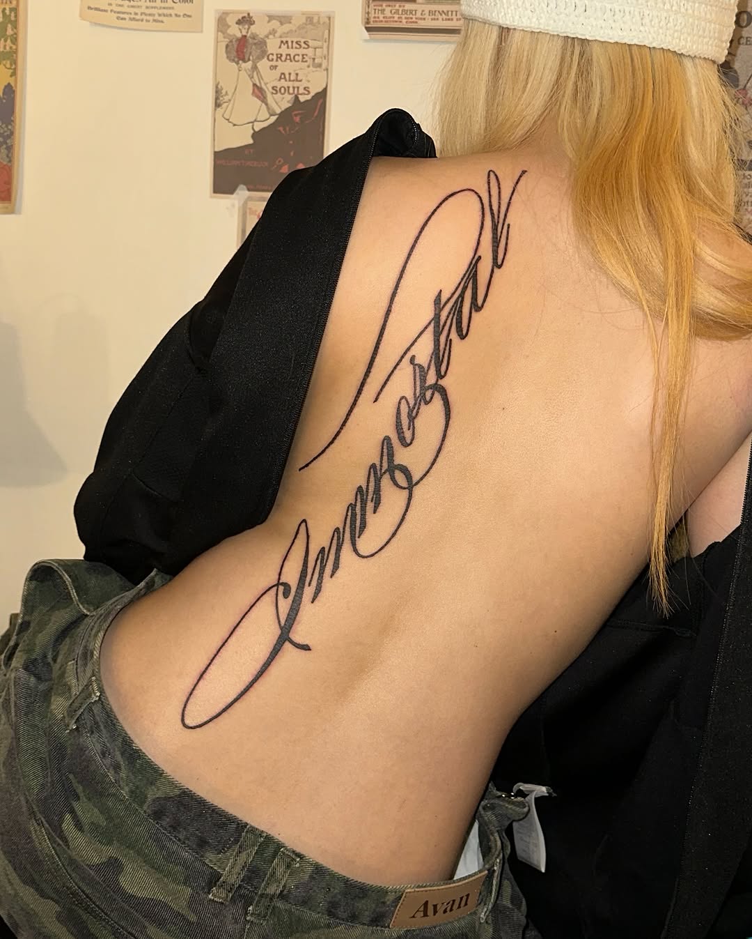 Tattoo by @eyeballism___ — lettering_script, fine_line