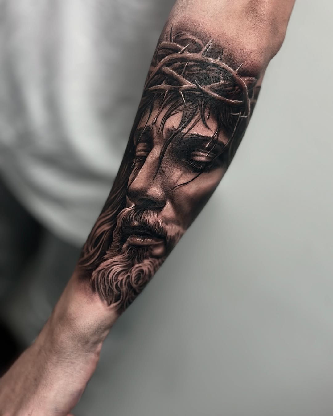 Tattoo by @art_of_aarontattoos — realism, black_and_grey