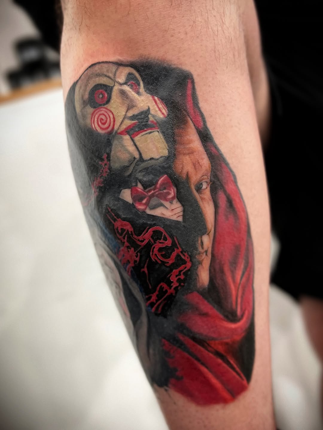 Tattoo by @godlikeadog โ realism, dark_realism