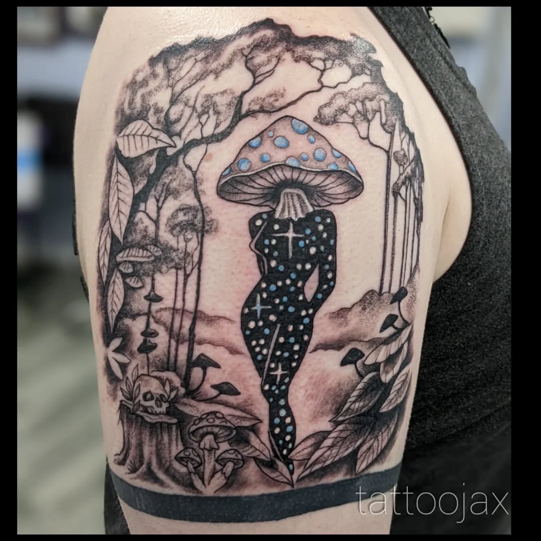 Tattoo by @tattoojax — black_and_grey, illustrative