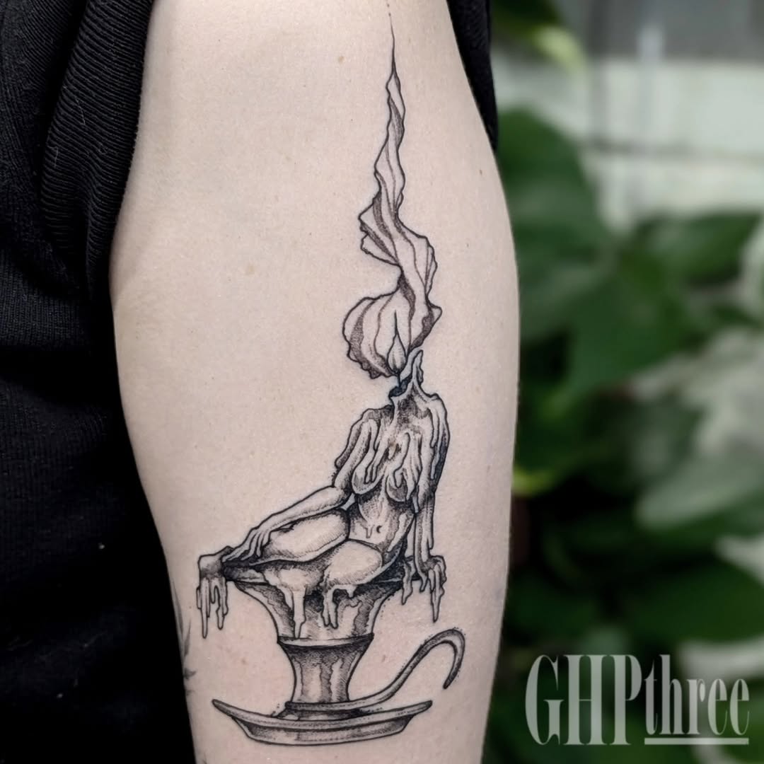 Tattoo by @ghpthree — black_and_grey