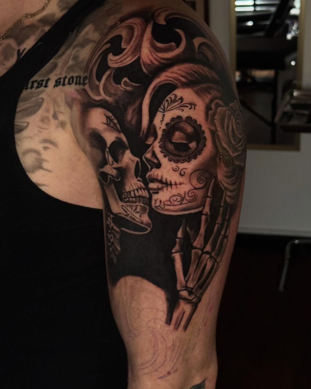Tattoo by @beccactattoos — black_and_grey, realism