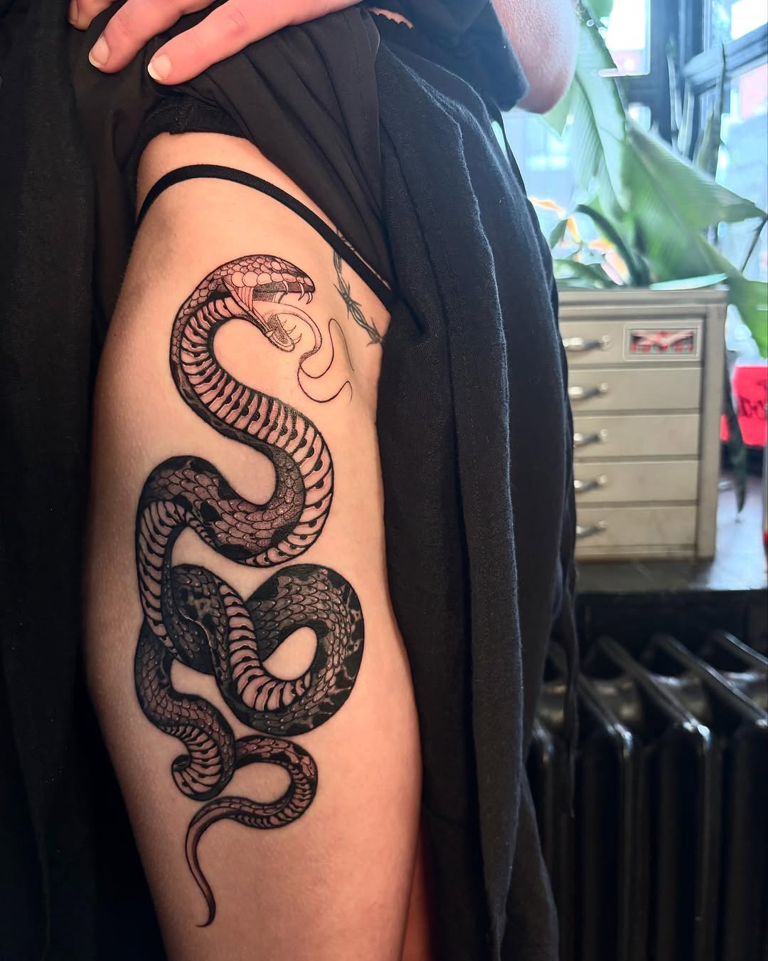 Tattoo by @chloeinknart — black_and_grey, realism