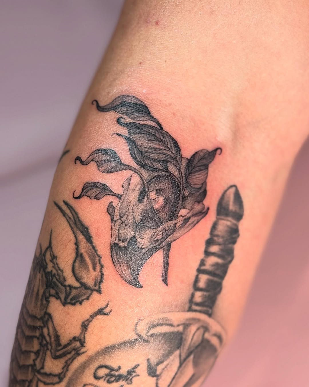 Tattoo by @onlyslightlyartistic โ black_and_grey, illustrative