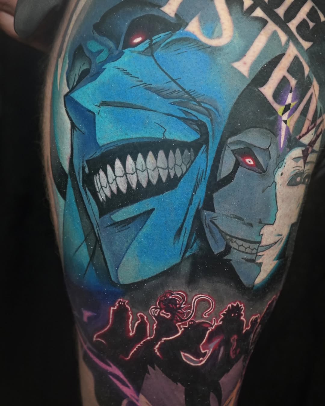 Tattoo by @bdtattz2.0 — illustrative, anime
