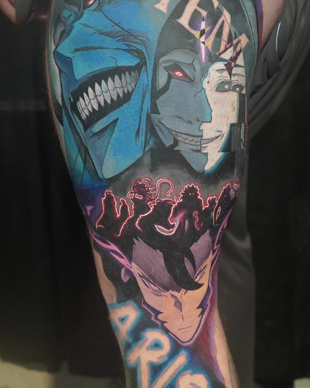 Tattoo by @bdtattz2.0 — illustrative, anime