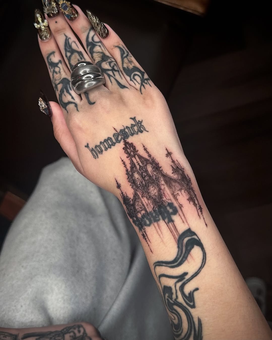 Tattoo by @gun_tattooist — black_and_grey, lettering_script