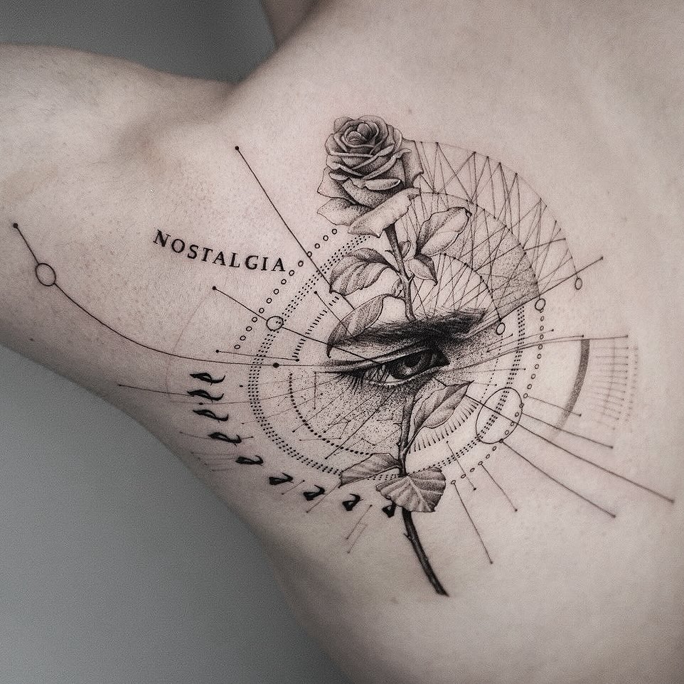 Tattoo by @ji.min.tt — fine_line, black_and_grey