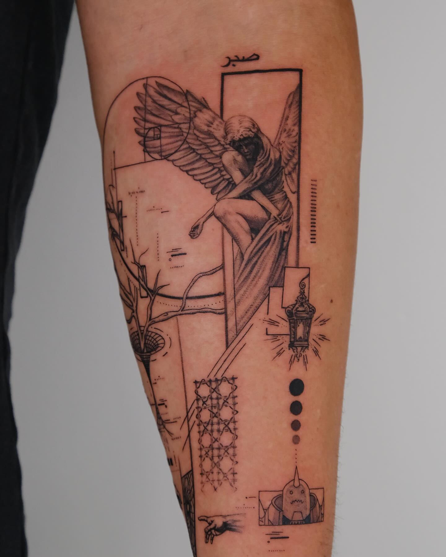 Tattoo by @zaytattoos β black_and_grey, geometric