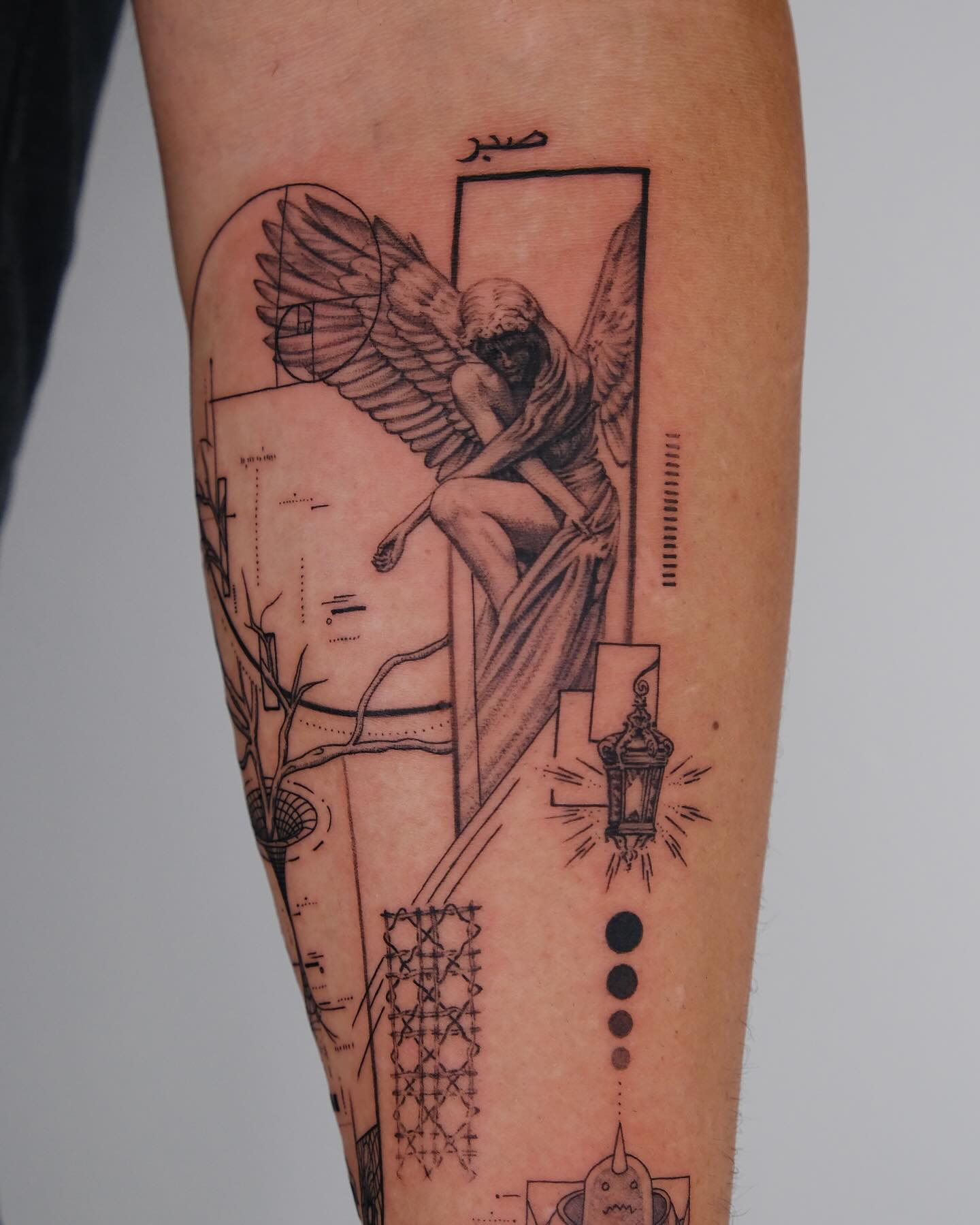 Tattoo by @zaytattoos β black_and_grey, geometric