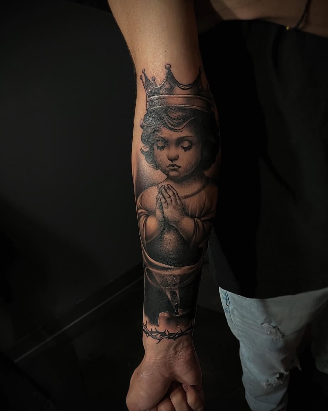 Tattoo by @chrisraymyerstats β realism, black_and_grey