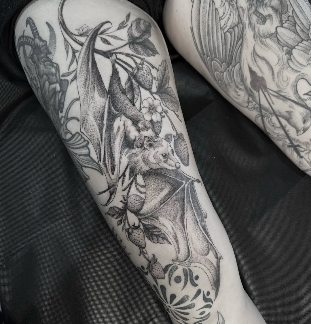 Tattoo by @sadsamtattoo — realism, dotwork