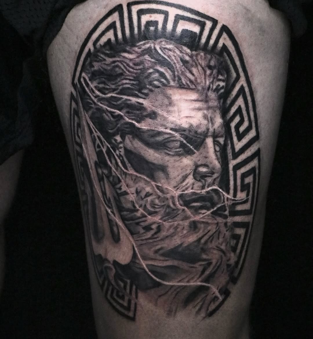 Tattoo by @love222tattoo — realism, black_and_grey
