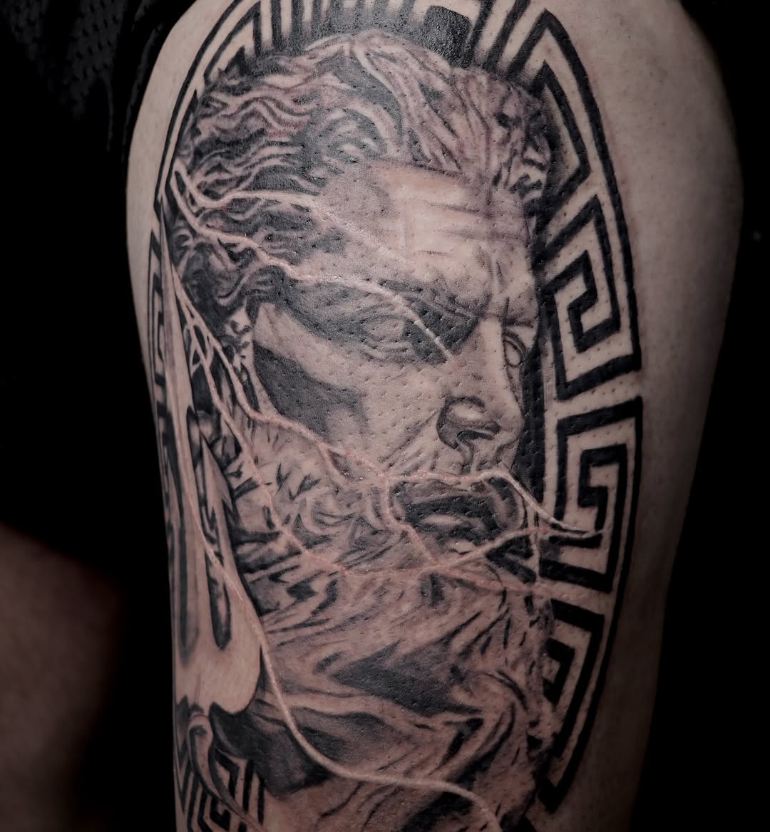 Tattoo by @love222tattoo — realism, black_and_grey