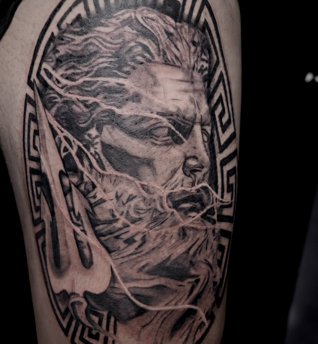 Tattoo by @love222tattoo — realism, black_and_grey