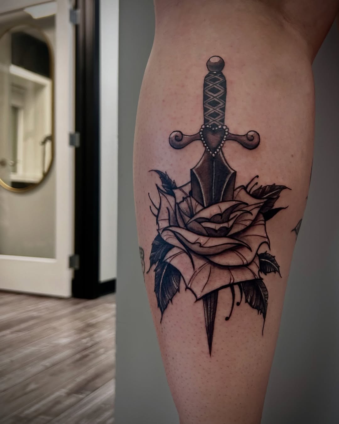 Tattoo by @melancholykory.tattoo — american_traditional, black_and_grey