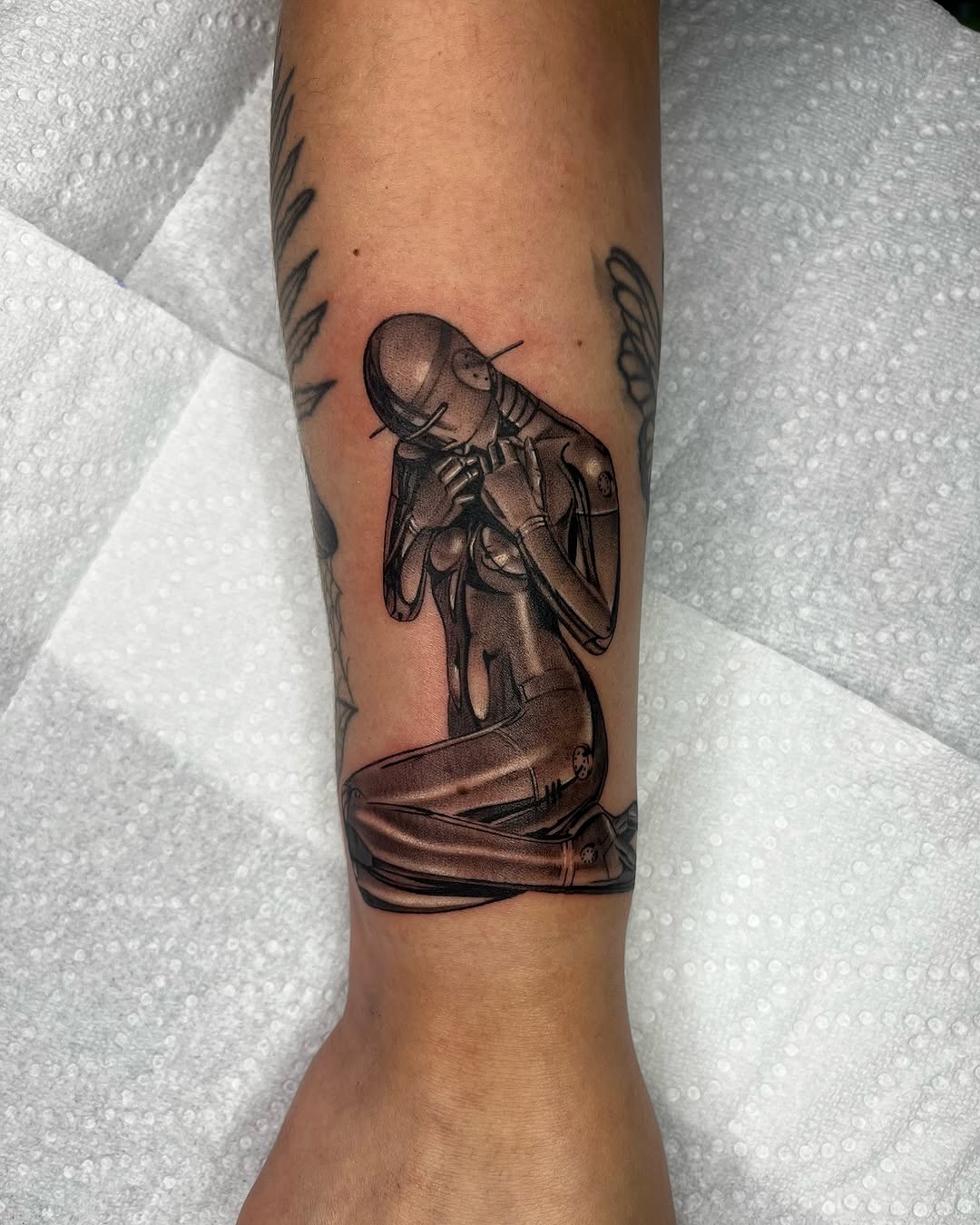 Tattoo by @alluringisa β realism, black_and_grey